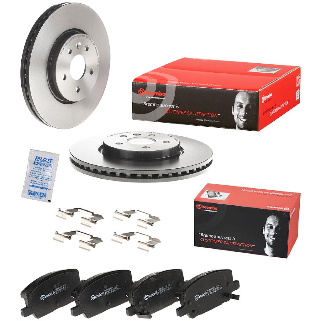 BREMBO Bremsscheibe 09.B356.21 + Bremsbelagsatz, Scheibenbremse P 07 012