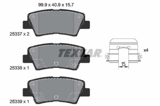 TEXTAR Bremsscheibe 92166505 + Bremsscheibe 92252703 + Bremsbelagsatz, Scheibenbremse 2533707 + Bremsbelagsatz, Scheibenbremse 2491501 Bild TEXTAR Bremsscheibe 92166505 + Bremsscheibe 92252703 + Bremsbelagsatz, Scheibenbremse 2533707 + Bremsbelagsatz, Scheibenbremse 2491501