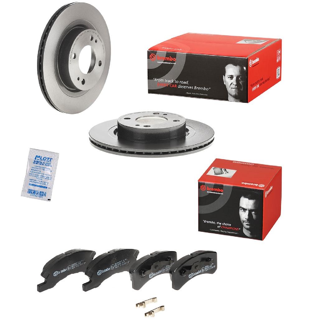 BREMBO Bremsbelagsatz, Scheibenbremse P 16 011 + Bremsscheibe 09.C927.11