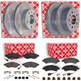 FEBI BILSTEIN Bremsbelagsatz, Scheibenbremse 177451 + Bremsscheibe 43933 + Bremsbelagsatz, Scheibenbremse 16956 + Bremsscheibe 43902