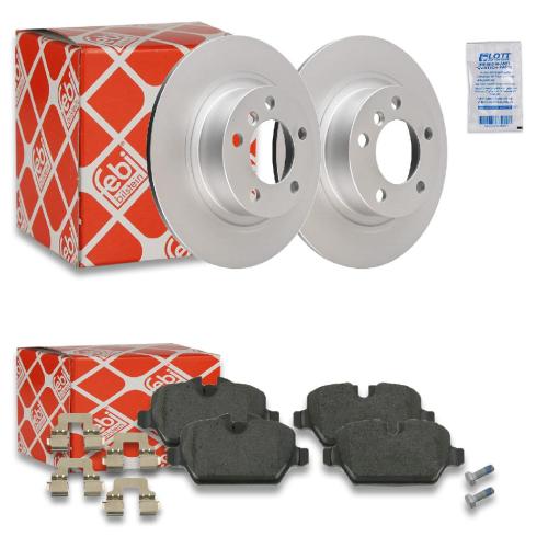 FEBI BILSTEIN Bremsbelagsatz, Scheibenbremse 16560 + Warnkontakt, Bremsbelagverschleiß 36571 + Bremsscheibe 106295 Bild FEBI BILSTEIN Bremsbelagsatz, Scheibenbremse 16560 + Warnkontakt, Bremsbelagverschleiß 36571 + Bremsscheibe 106295
