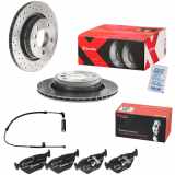 BREMBO Bremsbelagsatz, Scheibenbremse P 06 025 + Warnkontakt, Bremsbelagverschleiß A 00 221 + Bremsscheibe 09.7702.1X