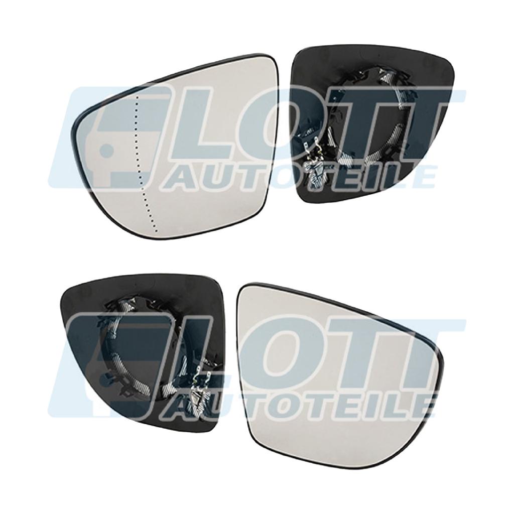 JOHNS Spiegelglas, Außenspiegel 60 10 38-81 + Spiegelglas, Außenspiegel 60 10 37-81