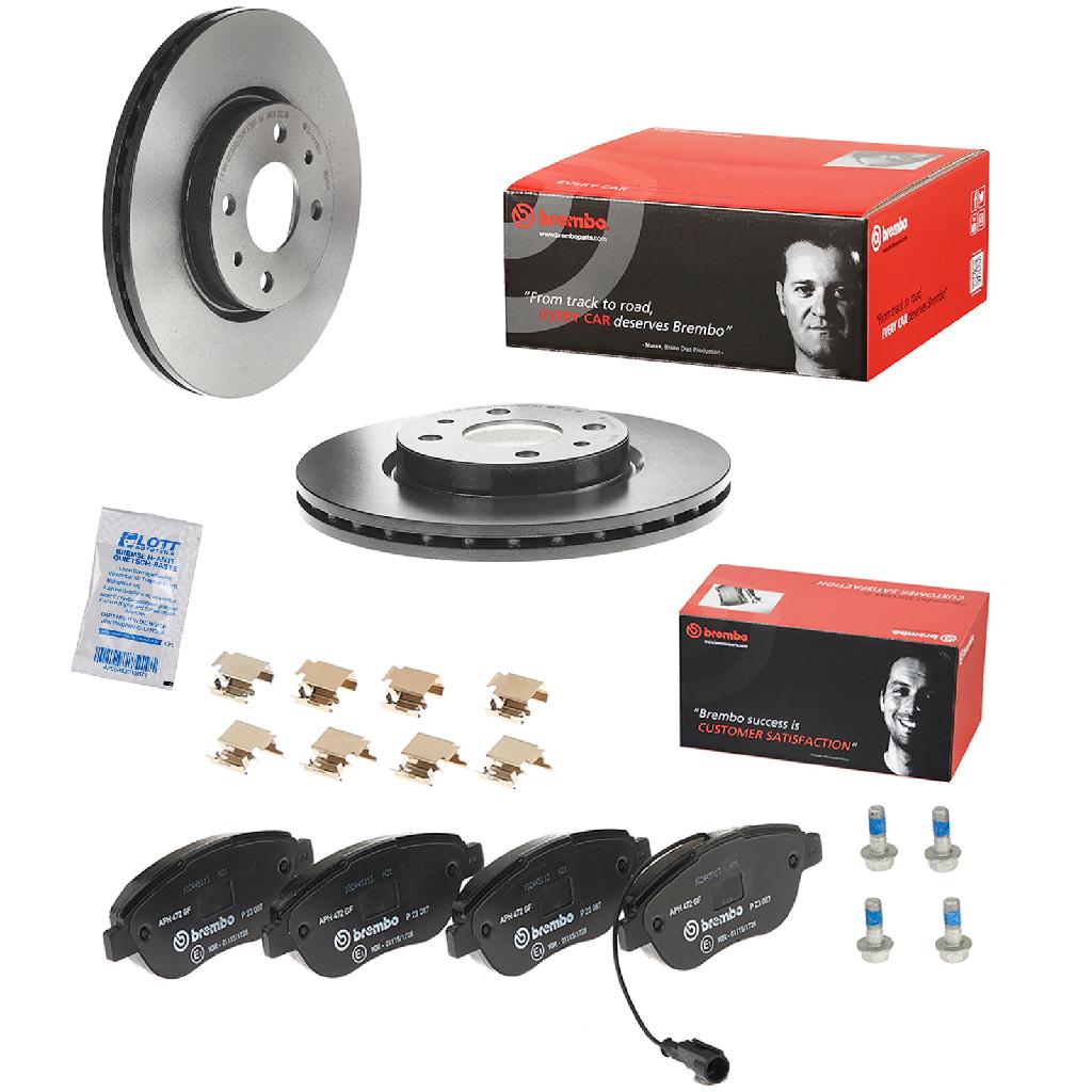 BREMBO Bremsscheibe 09.5843.11 + Bremsbelagsatz, Scheibenbremse P 23 087