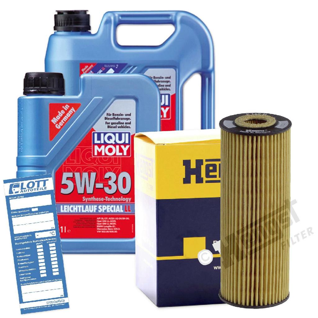 LIQUI MOLY Motoröl 1193 + Motoröl 1192 HENGST FILTER Ölfilter E142H D21
