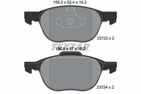 TEXTAR Bremsbelagsatz, Scheibenbremse 2372301 + Bremsscheibe 92141203 Bild TEXTAR Bremsbelagsatz, Scheibenbremse 2372301 + Bremsscheibe 92141203