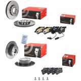 BREMBO Bremsbelagsatz, Scheibenbremse P 85 037 + Bremsscheibe 09.5745.21 + Bremsbelagsatz, Scheibenbremse P 85 017 + Bremsscheibe 08.5743.11