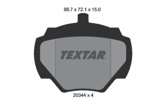 TEXTAR Bremsbelagsatz, Scheibenbremse 2034402 + Bremsscheibe 92230503 Bild TEXTAR Bremsbelagsatz, Scheibenbremse 2034402 + Bremsscheibe 92230503