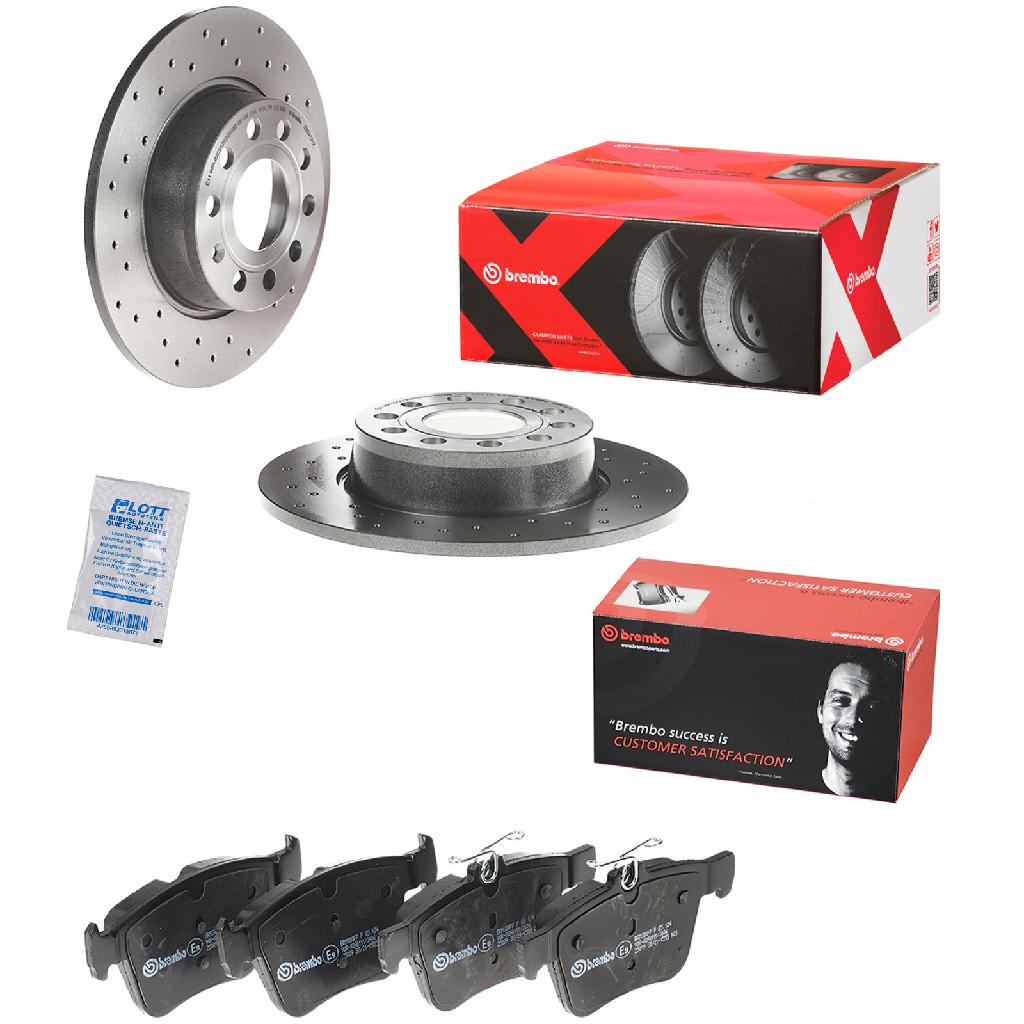 BREMBO Bremsbelagsatz, Scheibenbremse P 85 124 + Bremsscheibe 08.B413.1X