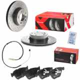 BREMBO Warnkontakt, Bremsbelagverschleiß A 00 441 + Bremsscheibe 09.B337.2X + Bremsbelagsatz, Scheibenbremse P 06 055