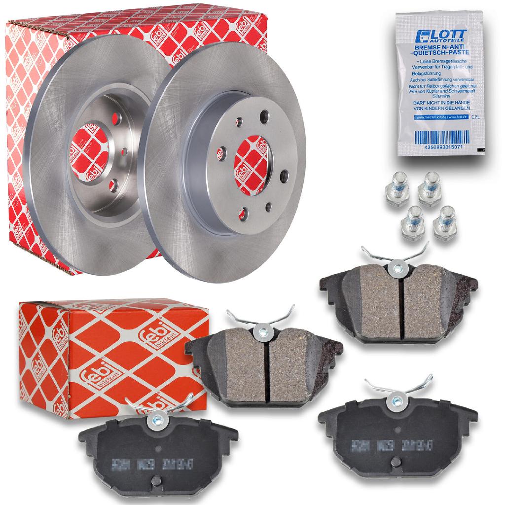 FEBI BILSTEIN Bremsbelagsatz, Scheibenbremse 16172 + Bremsscheibe 10619