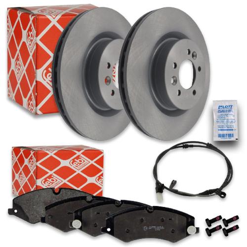 FEBI BILSTEIN Bremsbelagsatz, Scheibenbremse 116124 + Warnkontakt, Bremsbelagverschleiß 31821 + Bremsscheibe 43930 Bild FEBI BILSTEIN Bremsbelagsatz, Scheibenbremse 116124 + Warnkontakt, Bremsbelagverschleiß 31821 + Bremsscheibe 43930