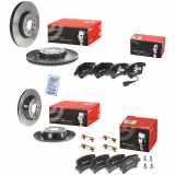 BREMBO Bremsscheibe 09.9772.11 + Bremsscheibe 08.A202.11 + Bremsbelagsatz, Scheibenbremse P 85 146 + Bremsbelagsatz, Scheibenbremse P 85 073