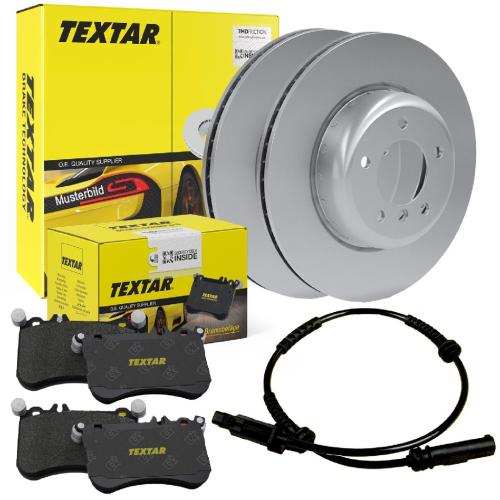 TEXTAR Warnkontakt, Bremsbelagverschleiß 98048700 + Bremsscheibe 92316705 + Bremsbelagsatz, Scheibenbremse 2294201 Bild TEXTAR Warnkontakt, Bremsbelagverschleiß 98048700 + Bremsscheibe 92316705 + Bremsbelagsatz, Scheibenbremse 2294201