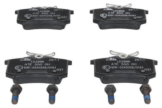 ATE Bremsscheibe 24.0122-0222.1 + Bremsbelagsatz, Scheibenbremse 13.0470-2886.2 Bild ATE Bremsscheibe 24.0122-0222.1 + Bremsbelagsatz, Scheibenbremse 13.0470-2886.2