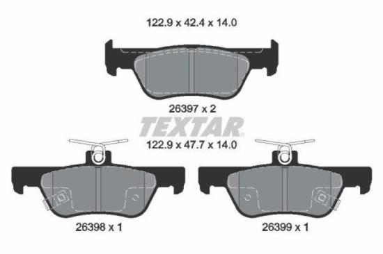 TEXTAR Bremsscheibe 92333903 + Bremsbelagsatz, Scheibenbremse 2639701 Bild TEXTAR Bremsscheibe 92333903 + Bremsbelagsatz, Scheibenbremse 2639701
