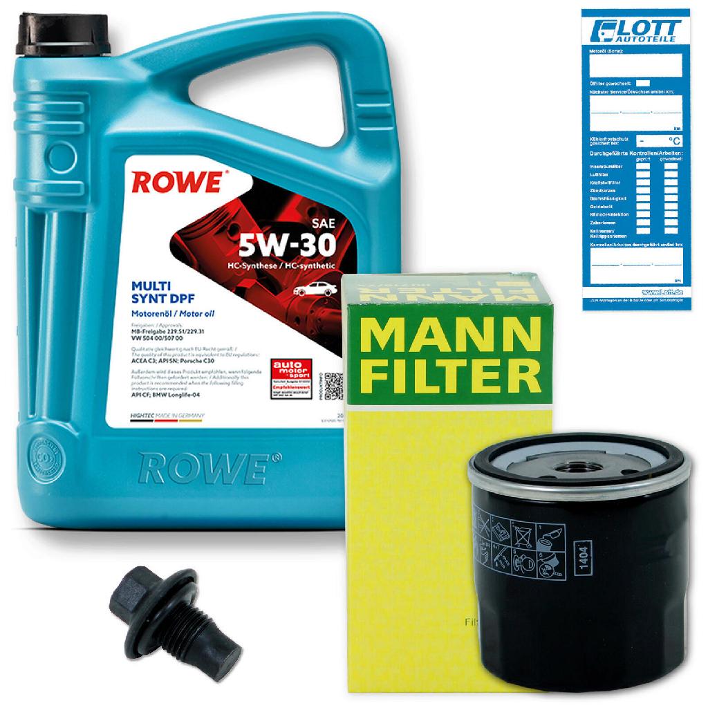 Rowe Inspektionskit Motoröl + Ölfilter + Ablassschraube