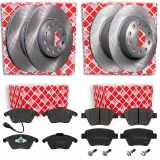 FEBI BILSTEIN Bremsscheibe 22902 + Bremsscheibe 36128 + Bremsbelagsatz, Scheibenbremse 16797 + Bremsbelagsatz, Scheibenbremse 16502