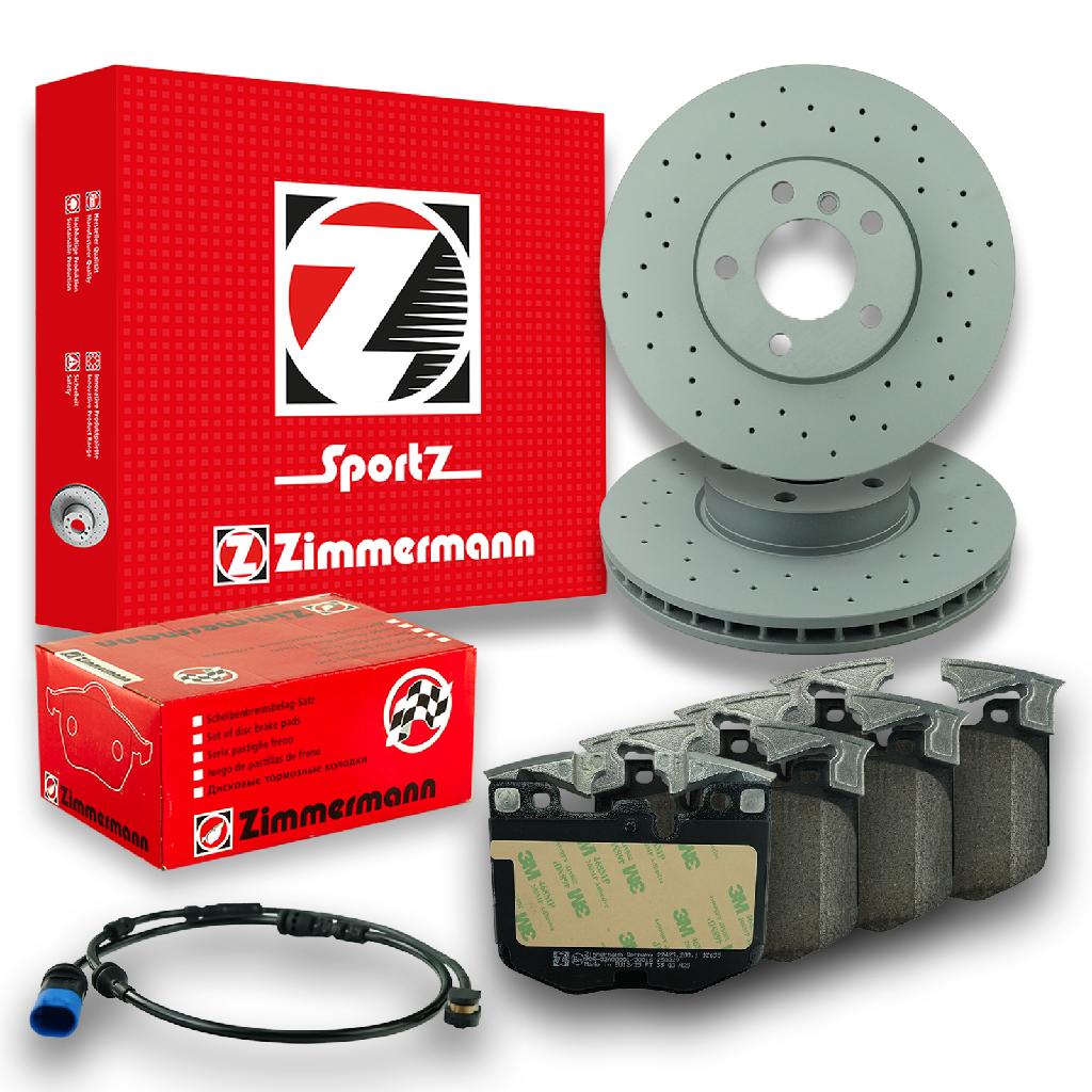 ATE Warnkontakt, Bremsbelagverschleiß 24.8190-0996.2 ZIMMERMANN Bremsscheibe 150.2937.52 + Bremsscheibe 150.2936.52 + Bremsbelagsatz, Scheibenbremse 22425.200.1