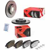 BREMBO Bremsscheibe 09.9078.2X + Bremsbelagsatz, Scheibenbremse P 68 033X