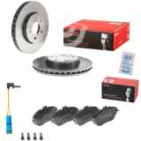 BREMBO Bremsbelagsatz, Scheibenbremse P 50 093 + Warnkontakt, Bremsbelagverschleiß A 00 353 + Bremsscheibe 09.B436.41