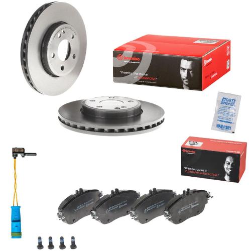 BREMBO Bremsbelagsatz, Scheibenbremse P 50 093 + Warnkontakt, Bremsbelagverschleiß A 00 353 + Bremsscheibe 09.B436.41 Bild BREMBO Bremsbelagsatz, Scheibenbremse P 50 093 + Warnkontakt, Bremsbelagverschleiß A 00 353 + Bremsscheibe 09.B436.41