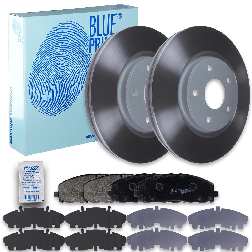 BLUE PRINT Bremsbelagsatz, Scheibenbremse ADA104268 + Bremsscheibe ADA104371