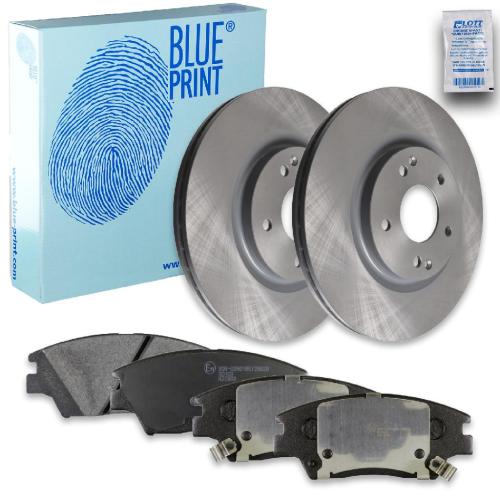 BLUE PRINT Bremsscheibe ADG043218 + Bremsbelagsatz, Scheibenbremse ADG042168 Bild BLUE PRINT Bremsscheibe ADG043218 + Bremsbelagsatz, Scheibenbremse ADG042168