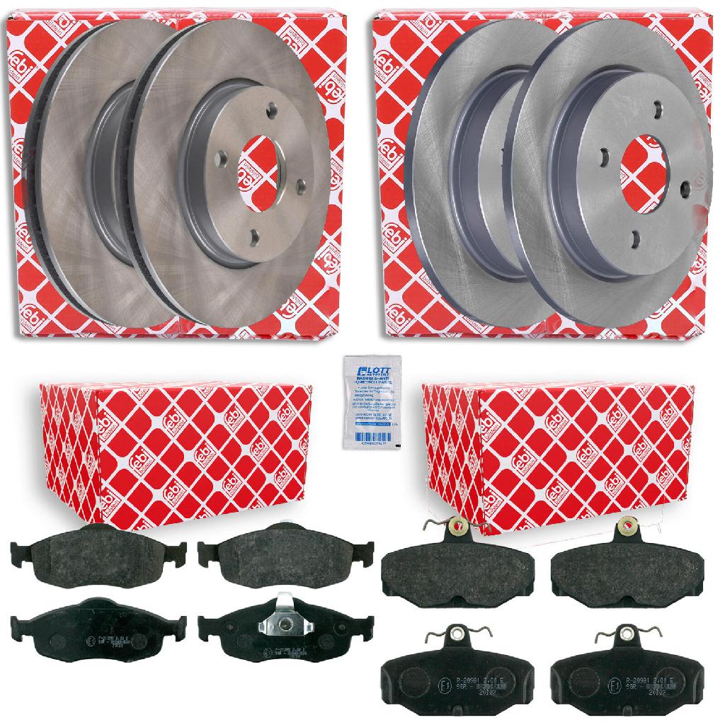 FEBI BILSTEIN Bremsscheibe 05645 + Bremsbelagsatz, Scheibenbremse 16202 + Bremsbelagsatz, Scheibenbremse 16169 + Bremsscheibe 05652