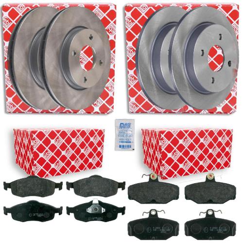 FEBI BILSTEIN Bremsscheibe 05645 + Bremsbelagsatz, Scheibenbremse 16202 + Bremsbelagsatz, Scheibenbremse 16169 + Bremsscheibe 05652 Bild FEBI BILSTEIN Bremsscheibe 05645 + Bremsbelagsatz, Scheibenbremse 16202 + Bremsbelagsatz, Scheibenbremse 16169 + Bremsscheibe 05652