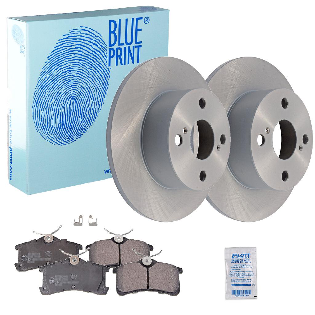 BLUE PRINT Bremsbelagsatz, Scheibenbremse ADT342115 + Bremsscheibe ADT343142