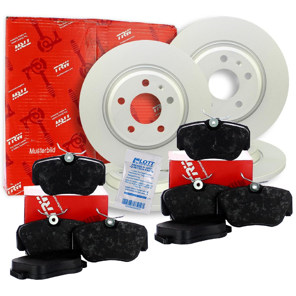 TRW Bremsbelagsatz, Scheibenbremse GDB264 + Bremsscheibe DF1574 + Bremsbelagsatz, Scheibenbremse GDB101 + Bremsscheibe DF1573