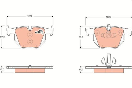 TRW Warnkontakt, Bremsbelagverschleiß GIC270 + Bremsbelagsatz, Scheibenbremse GDB1560 + Bremsscheibe DF4461S Bild TRW Warnkontakt, Bremsbelagverschleiß GIC270 + Bremsbelagsatz, Scheibenbremse GDB1560 + Bremsscheibe DF4461S