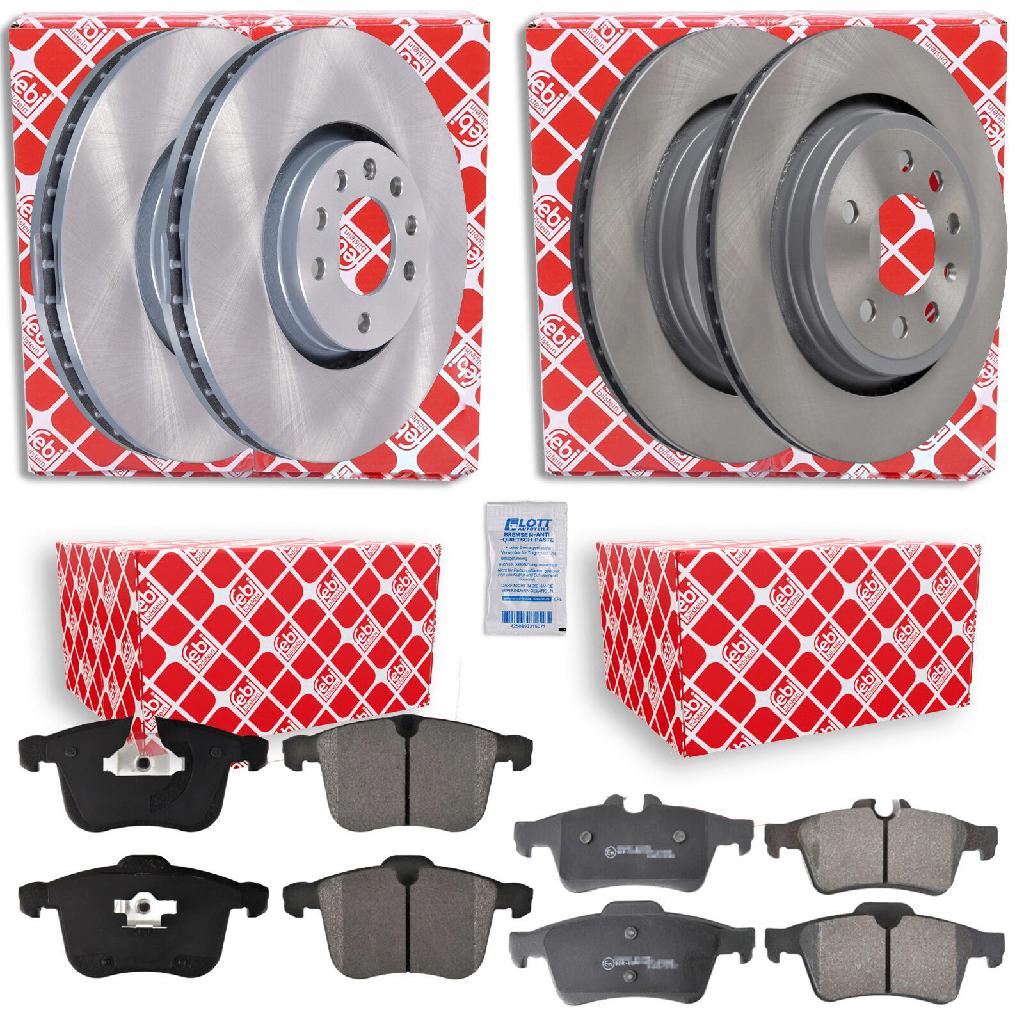 FEBI BILSTEIN Bremsscheibe 23545 + Bremsbelagsatz, Scheibenbremse 16718 + Bremsscheibe 44130 + Bremsbelagsatz, Scheibenbremse 116155