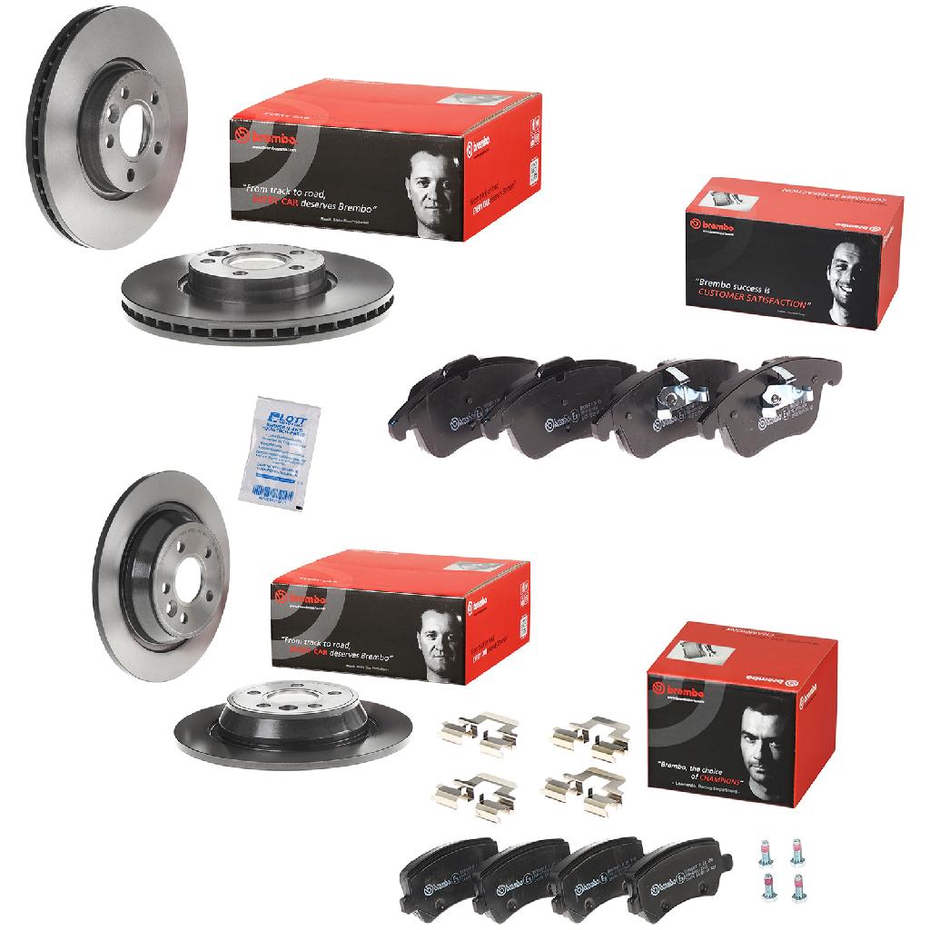 BREMBO Bremsbelagsatz, Scheibenbremse P 24 076 + Bremsscheibe 08.A540.11 + Bremsbelagsatz, Scheibenbremse P 24 078 + Bremsscheibe 09.A427.11