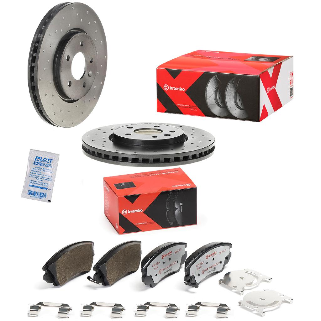BREMBO Bremsscheibe 09.C377.1X + Bremsbelagsatz, Scheibenbremse P 59 055X