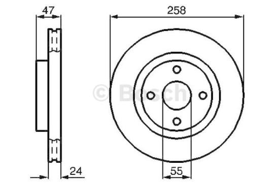 BOSCH Bremsbelagsatz, Scheibenbremse 0 986 424 694 + Bremsscheibe 0 986 478 989 Bild BOSCH Bremsbelagsatz, Scheibenbremse 0 986 424 694 + Bremsscheibe 0 986 478 989