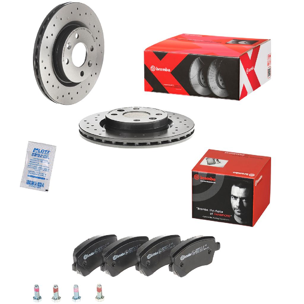 BREMBO Bremsbelagsatz, Scheibenbremse P 68 033 + Bremsscheibe 09.5802.2X