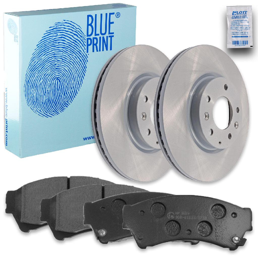 BLUE PRINT Bremsbelagsatz, Scheibenbremse ADM54296 + Bremsscheibe ADM543109