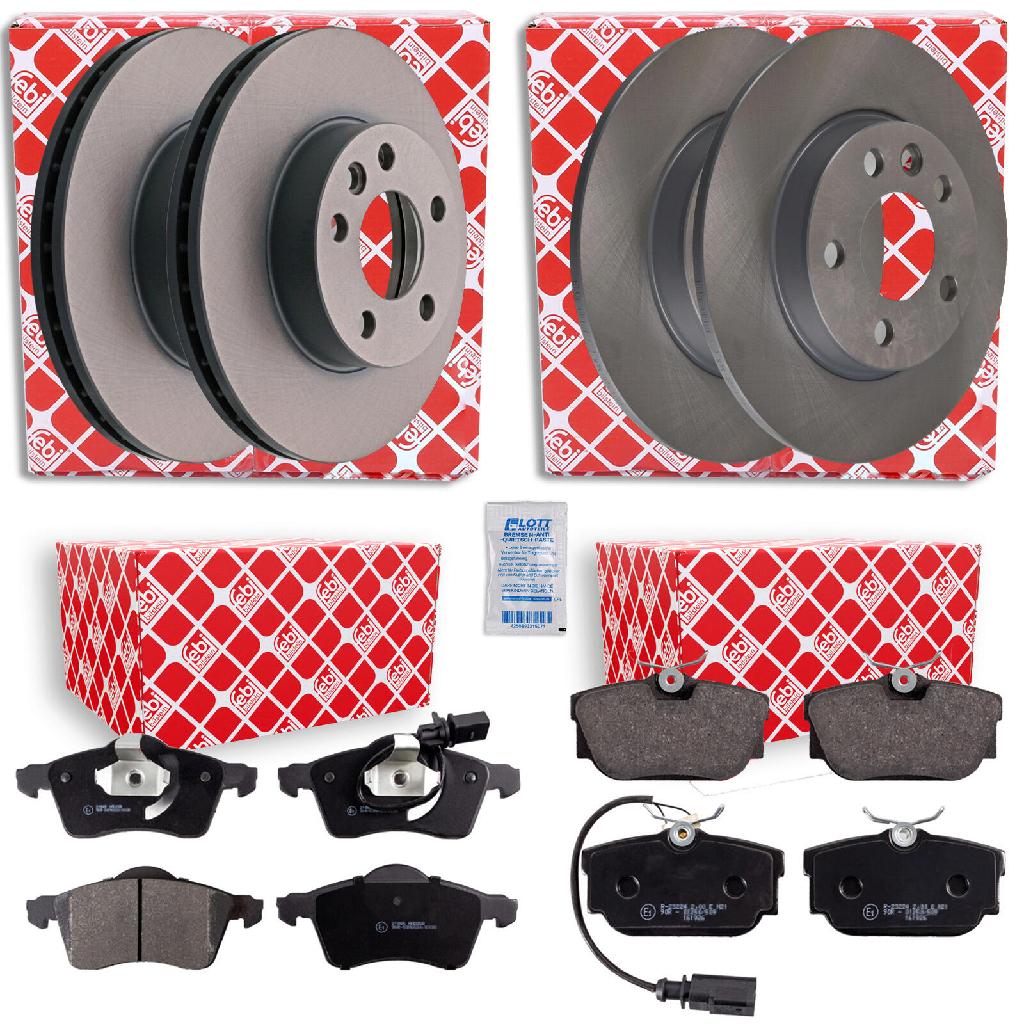 FEBI BILSTEIN Bremsscheibe 14040 + Bremsbelagsatz, Scheibenbremse 16412 + Bremsbelagsatz, Scheibenbremse 16464 + Bremsscheibe 18490