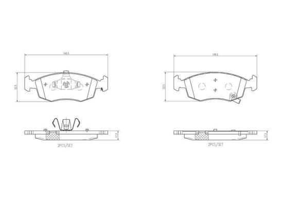 BREMBO Bremsbelagsatz, Scheibenbremse P 11 031 + Bremsscheibe 08.5086.11 Bild BREMBO Bremsbelagsatz, Scheibenbremse P 11 031 + Bremsscheibe 08.5086.11