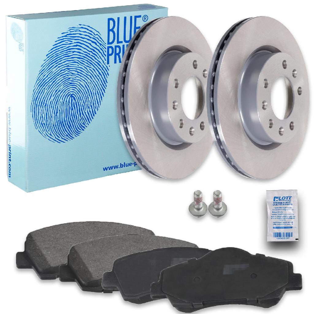 BLUE PRINT Bremsbelagsatz, Scheibenbremse ADP154230 + Bremsscheibe ADP154349