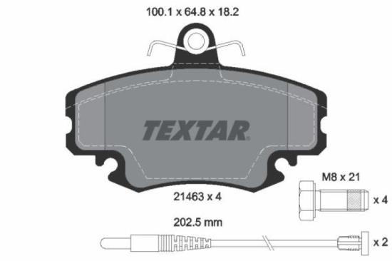 TEXTAR Bremsscheibe 92255203 + Bremsbelagsatz, Scheibenbremse 2146304 Bild TEXTAR Bremsscheibe 92255203 + Bremsbelagsatz, Scheibenbremse 2146304