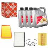FEBI BILSTEIN Motoröl 32931 + Luftfilter 29965 + Motoröl 32933 + Filter, Innenraumluft 19592 + Ölfilter 37441