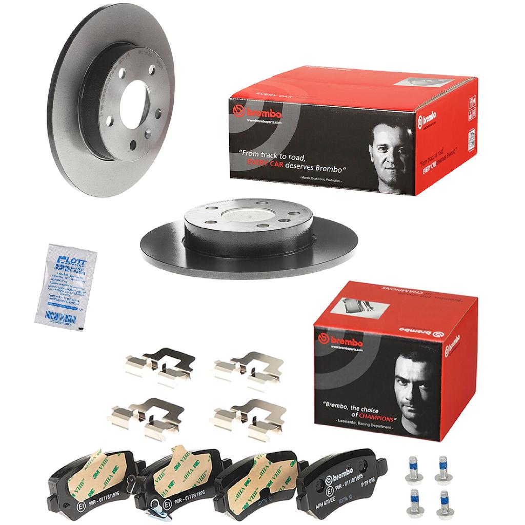 BREMBO Bremsscheibe 08.7627.11 + Bremsbelagsatz, Scheibenbremse P 59 038