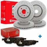 ZIMMERMANN Bremsscheibe 150.3495.52 + Bremsbelagsatz, Scheibenbremse 25199.195.1 + Bremsbelagsatz, Scheibenbremse 24561.175.2 + Bremsscheibe 150.3494.52