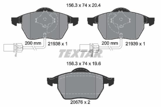 TEXTAR Bremsscheibe 92057605 + Bremsscheibe 92106300 + Bremsbelagsatz, Scheibenbremse 2193801 + Bremsbelagsatz, Scheibenbremse 2355402 Bild TEXTAR Bremsscheibe 92057605 + Bremsscheibe 92106300 + Bremsbelagsatz, Scheibenbremse 2193801 + Bremsbelagsatz, Scheibenbremse 2355402