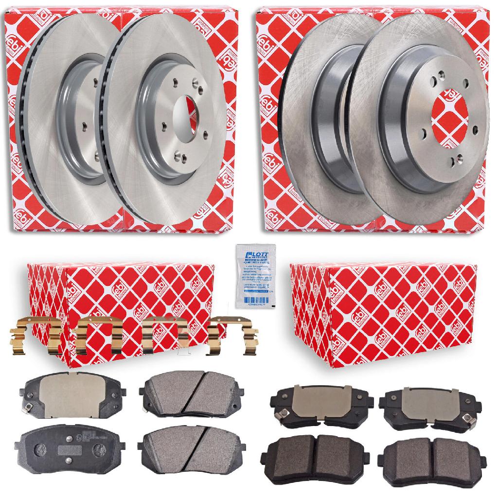 FEBI BILSTEIN Bremsscheibe 108550 + Bremsbelagsatz, Scheibenbremse 116384 + Bremsbelagsatz, Scheibenbremse 116376 + Bremsscheibe 108575