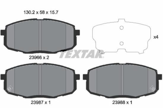 TEXTAR Bremsbelagsatz, Scheibenbremse 2396601 + Bremsscheibe 92133905 Bild TEXTAR Bremsbelagsatz, Scheibenbremse 2396601 + Bremsscheibe 92133905