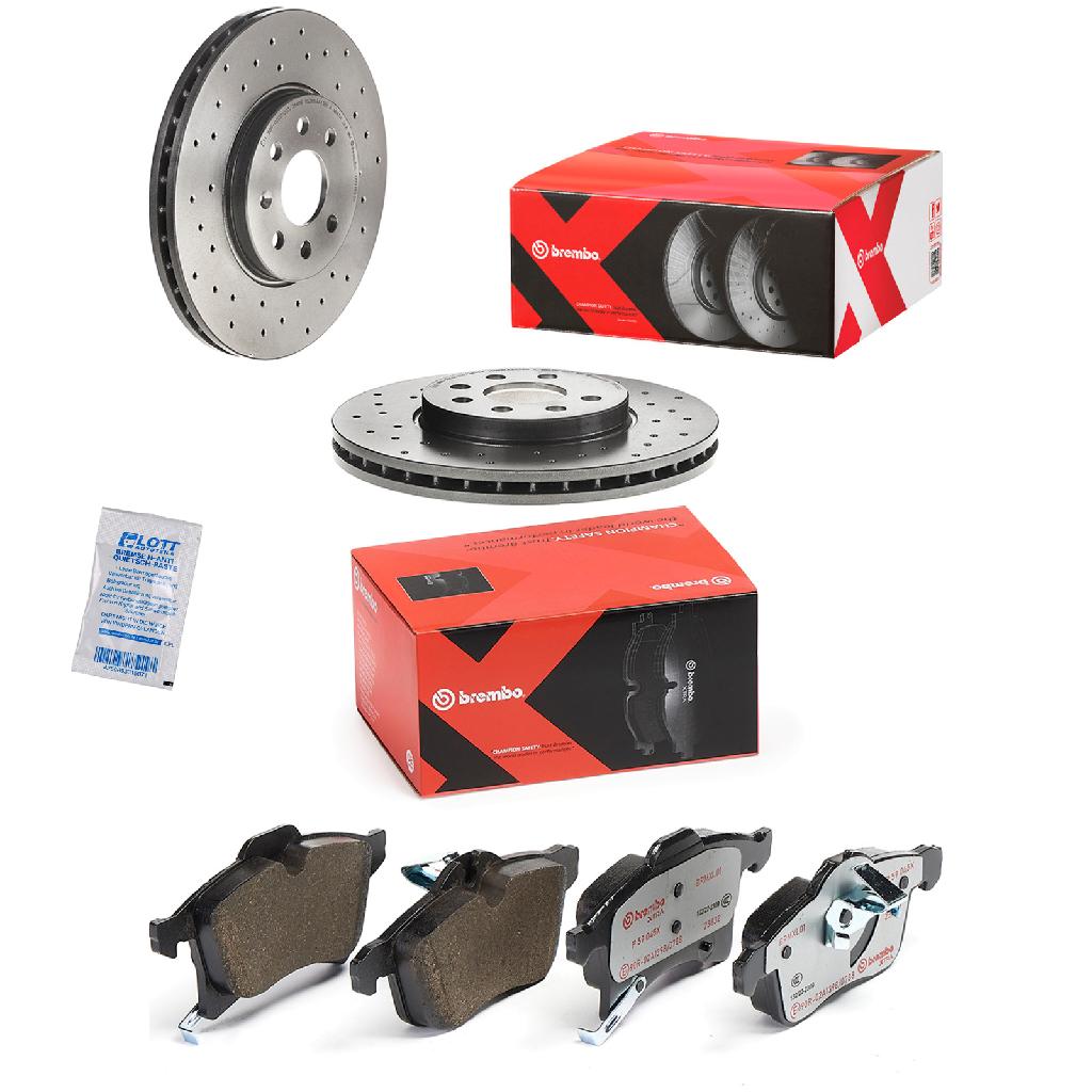 BREMBO Bremsbelagsatz, Scheibenbremse P 59 045X + Bremsscheibe 09.9159.2X
